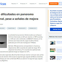Continan dificultades en panorama transaccional, pese a seales de mejora